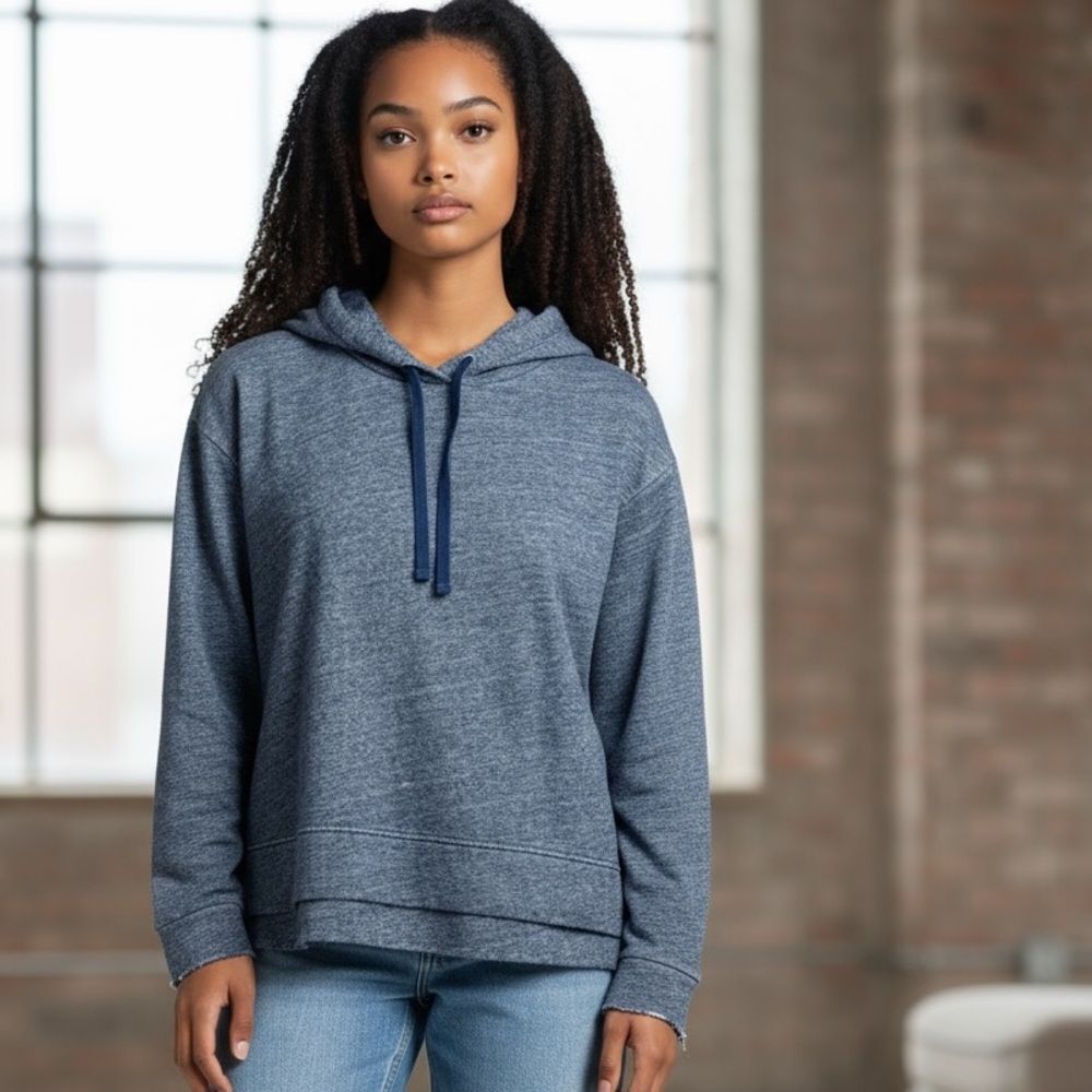 J. Crew Women's Gray Hoodie Sweatshirt Medium Pullover Casual